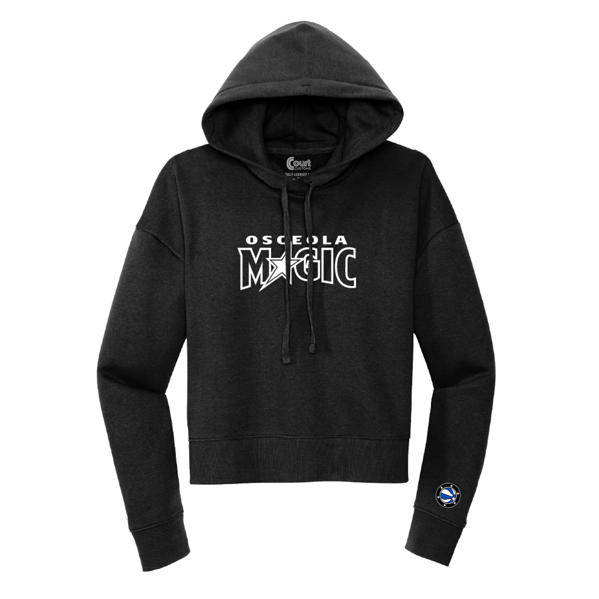 Womens Wordmark Logo Cropped Hoodie