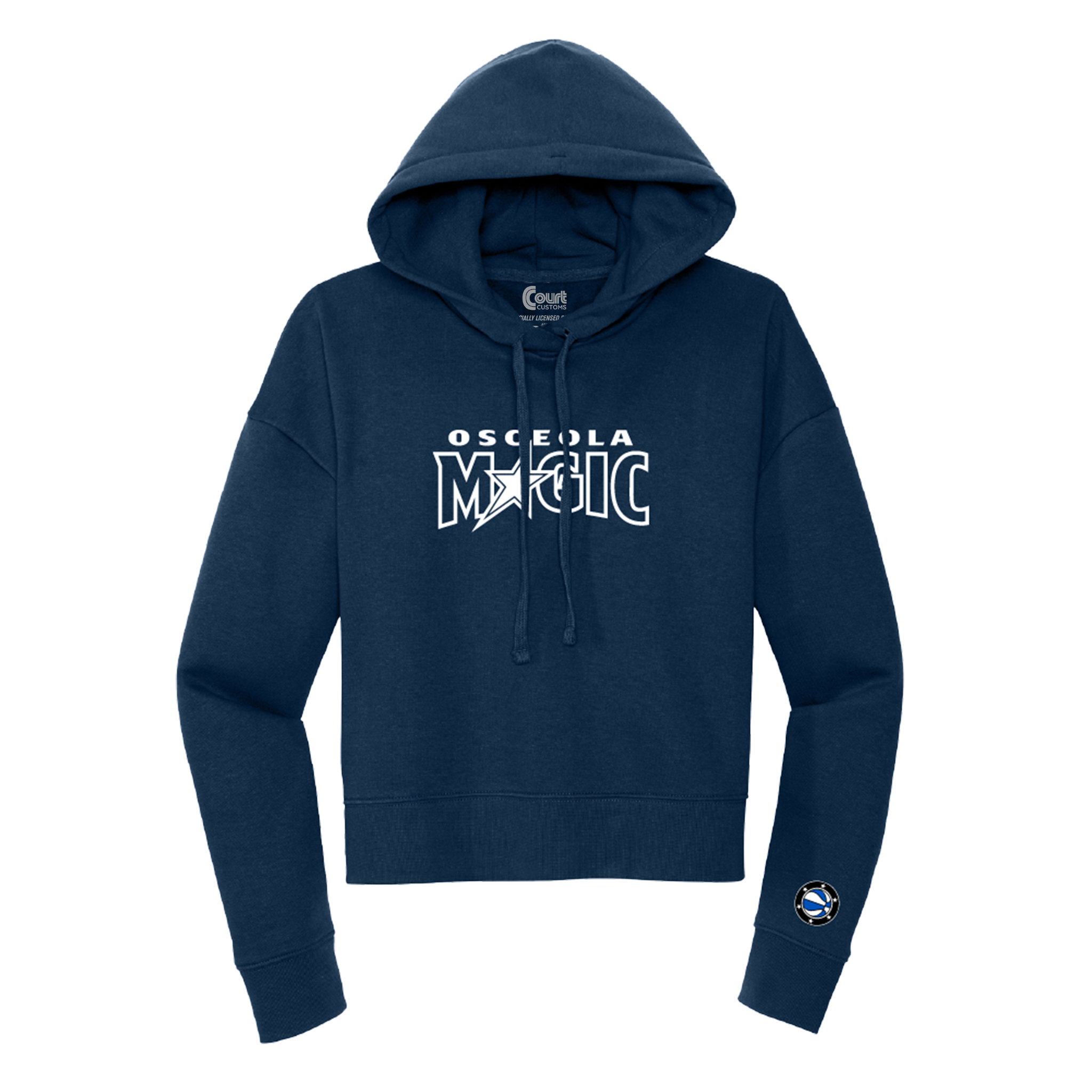 Womens Wordmark Logo Cropped Hoodie